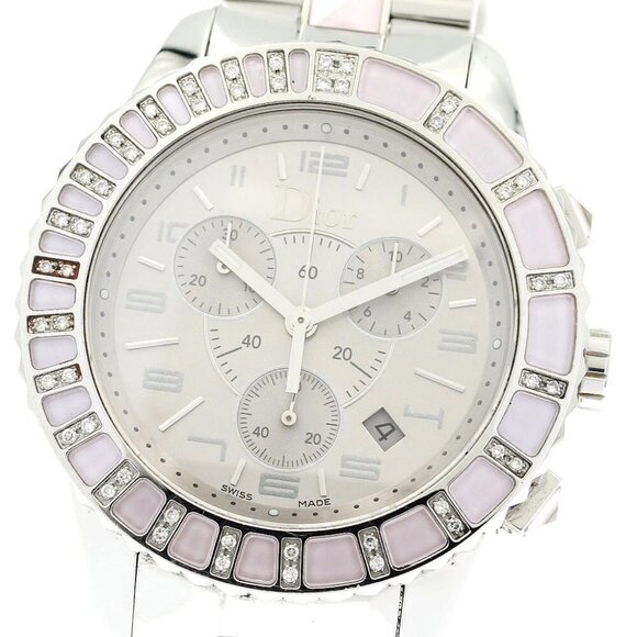 Dior crystal CD114315 Chronograph Silver Dial Quartz Boy's Watch - Picture 6 of 11